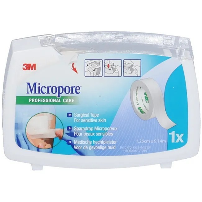 Micropore surgical tape 1,25 cm x 9,15 m_x000D_
sparadrap anallergenique