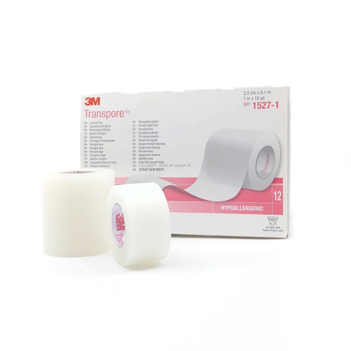 Transpore surgical tape, 1,25 cm x 9,15m_x000D_
Sparadrap hypoallergenique de fixation