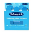 Salvequick Pansements Bleus détectables _x000D_
1 pcs,_x000D_
 à 21 Pcs 72 x 19 mm, 14 Pcs 72 x 25 mm