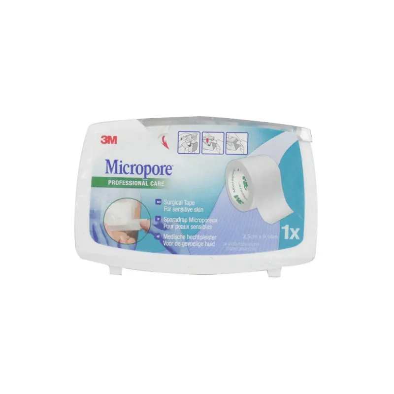 Micropore 2,5 cm x 9,1 m avec devidoir