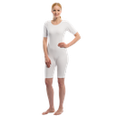 Body de soin en coton/lycra, manches courtes, jambes courtes, fermeture éclair sur la jambe, taille M