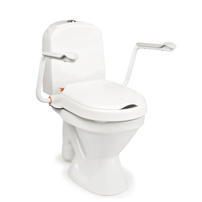 [80301316-2] Rehausseur de toilette Hi-Loo fixe avec accoudoirs et couvercle, 6 cm