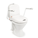 Rehausseur de toilette Hi-Loo fixe avec accoudoirs et couvercle, 6 cm