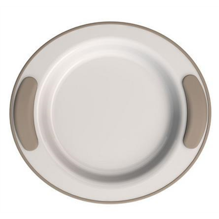 Assiette thermique Thermoteller lin/blanc M201-27, non compatible micro-ondes