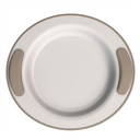 Assiette thermique Thermoteller lin/blanc M201-27, non compatible micro-ondes