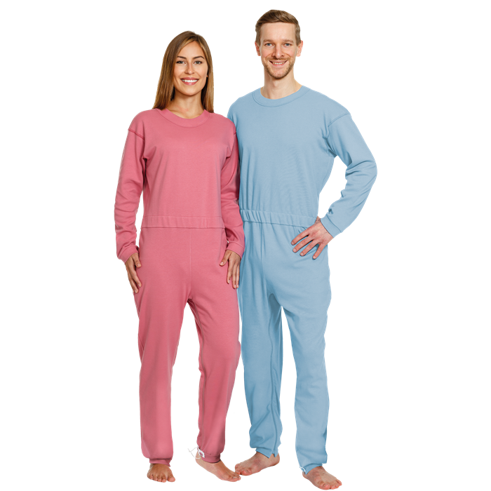 [4701 069 XL] Combinaison de soin longue en coton, avec fermetures jambe et dos, taille XL