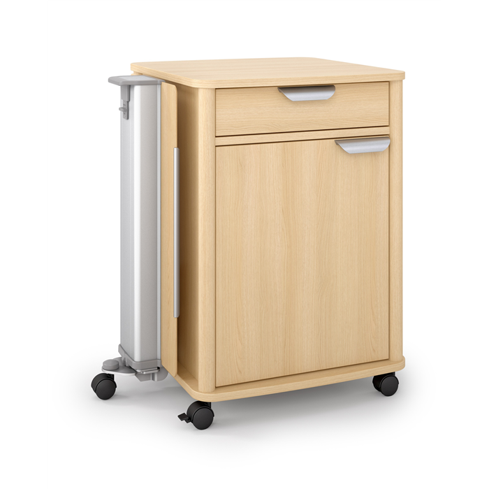 [10-0942 LINKS] table de chevet Vivo 3-K, DIN gauche, avec frigo