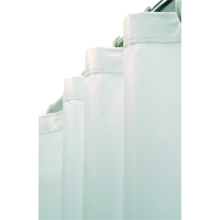 Lehnen rideau de douche Evolution Trevira CS 15.10.2024, 2400x2000mm, blanc uni, avec 16 oeillets