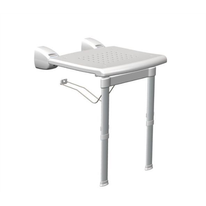 [78600040] Profilo Comfort Siège de douche rabattable avec pieds de support