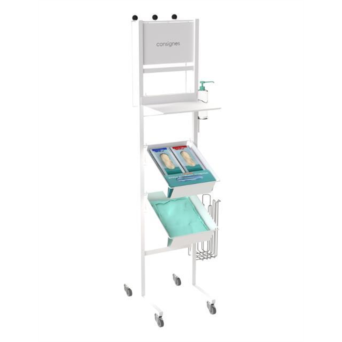 [UMP C] Unite mobile de precaution (chariot d'isolement) complete, blanc