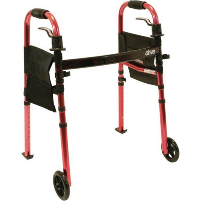 [10263KDR] Déambulateur de voyage Ready Set Go, pliable avec sac de transport pratique