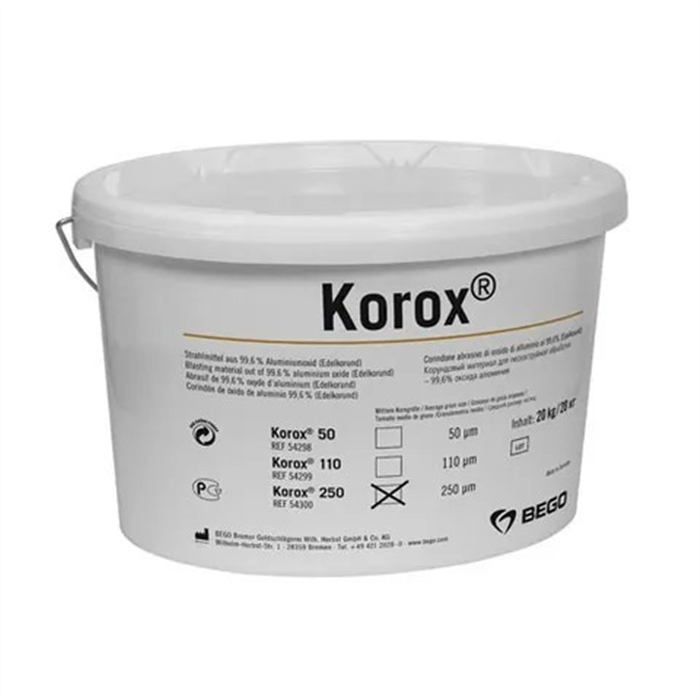 Matériau de sablage au corindon Korox 250, 20 kg