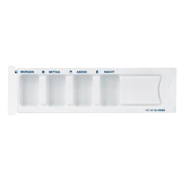 [H7 25 WEISS] Distributeur de médicament s
avec couvercle coulissant, blanc