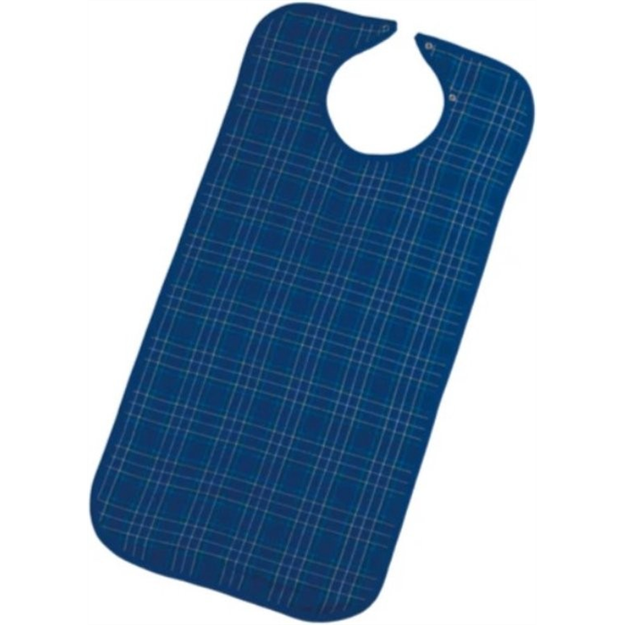 [5581 065 093] Tablier de cuisine avec passants et fermeture, carreau bleu, 90x46 cm