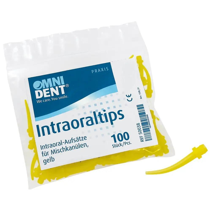 [50038] Embouts intra-oraux - paquet de 100 pièces jaunes