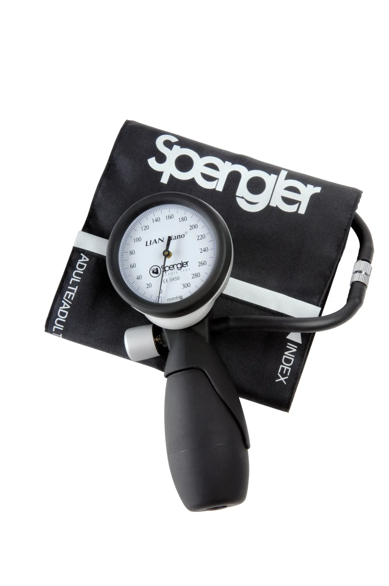 Tensiomètre  LIAN NANO - bague grise brassard nylon noir adulte taille M(26-34 cm) Spengler