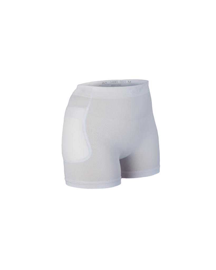 Slip protecteur de hanche unisexe, blanc, taille S