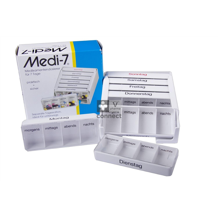 [01340000] MEDI-7 Distributeur de médicaments, avec 7 distributeurs journaliers MEDI