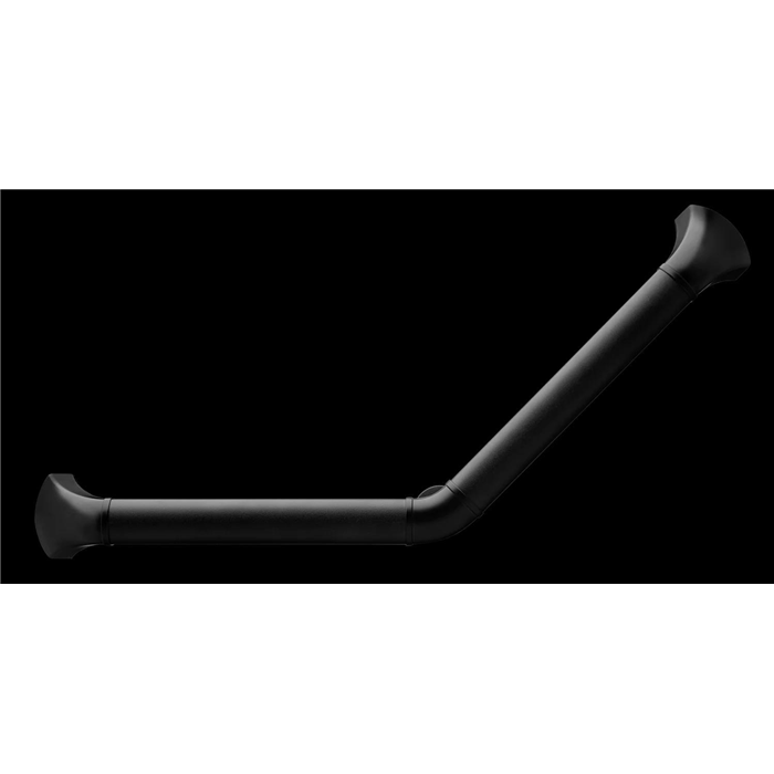 Barre murale en coin, aluminium anodisé noir, 45°, 30 x 30 cm