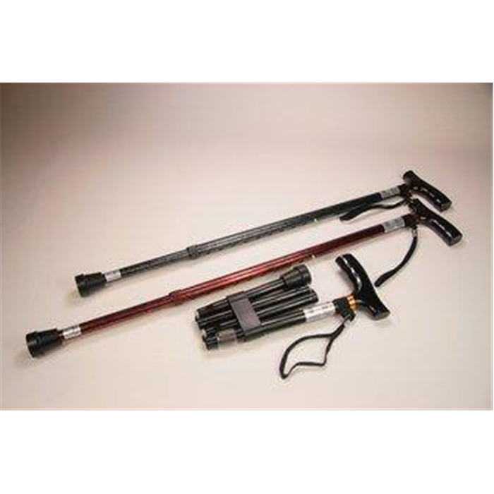 [AD025167] Canne avec poignée en bois Premium Homecraft pliable, noir, 77,5 - 87,5 cm -- AA8112D