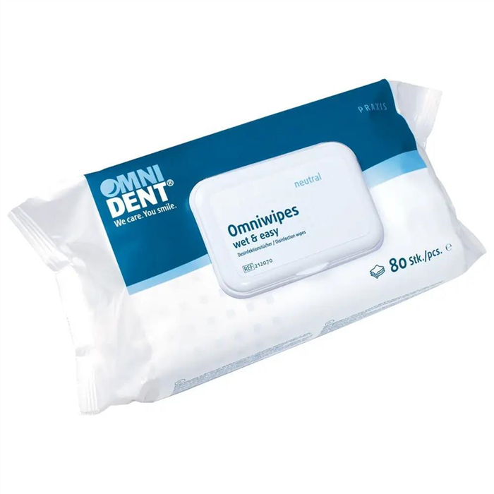 Omniwipes wet & easy - Paquet de 80 lingettes neutres, 25 x 25 cm