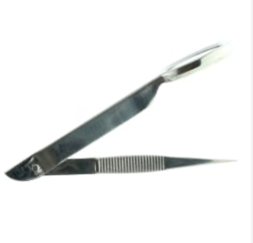 [52620] Pince à échardes avec loupe grossissement x3