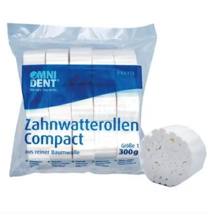 [85248] Rouleaux de coton dentés Compact - paquet de 300 g Ø 8 mm,  taille 1