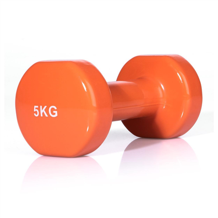 2x haltères à main, 5 kg, orange, paire