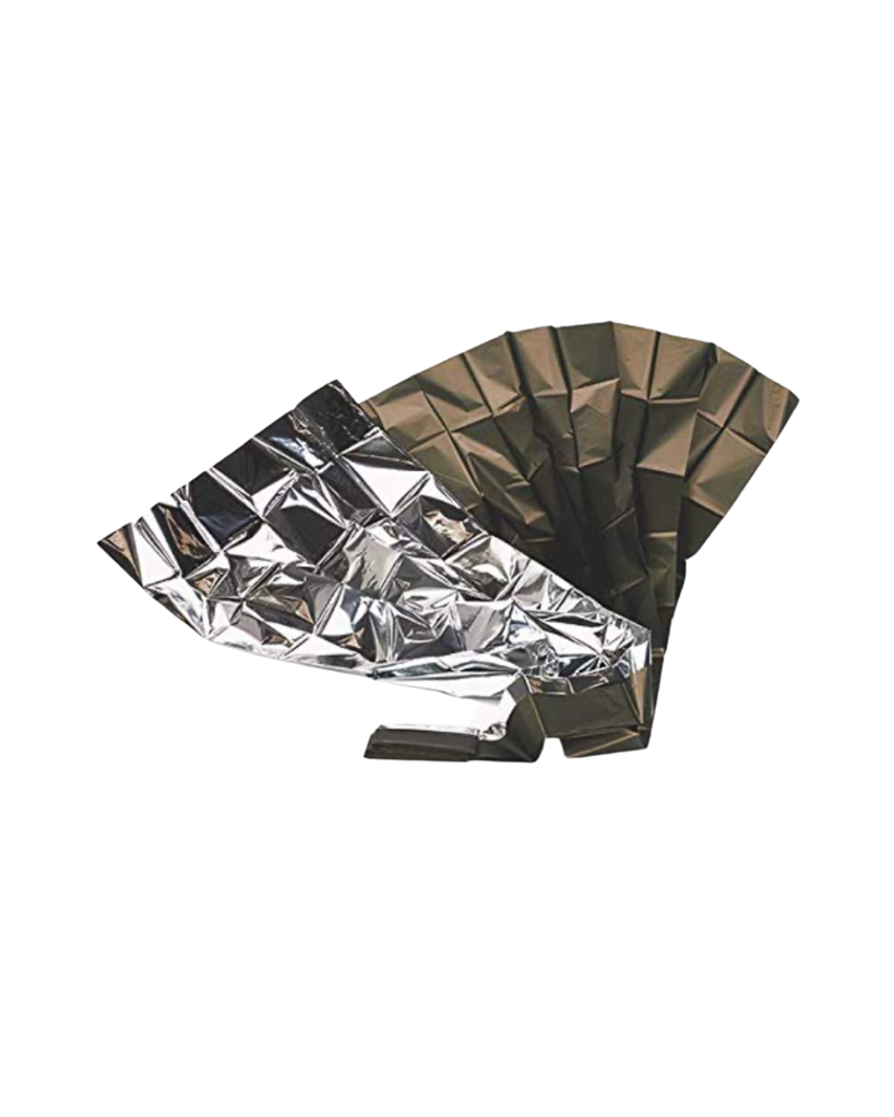 [H1 16904] Couverture de survie Lifeguard vert-argent, 160 x 210 cm