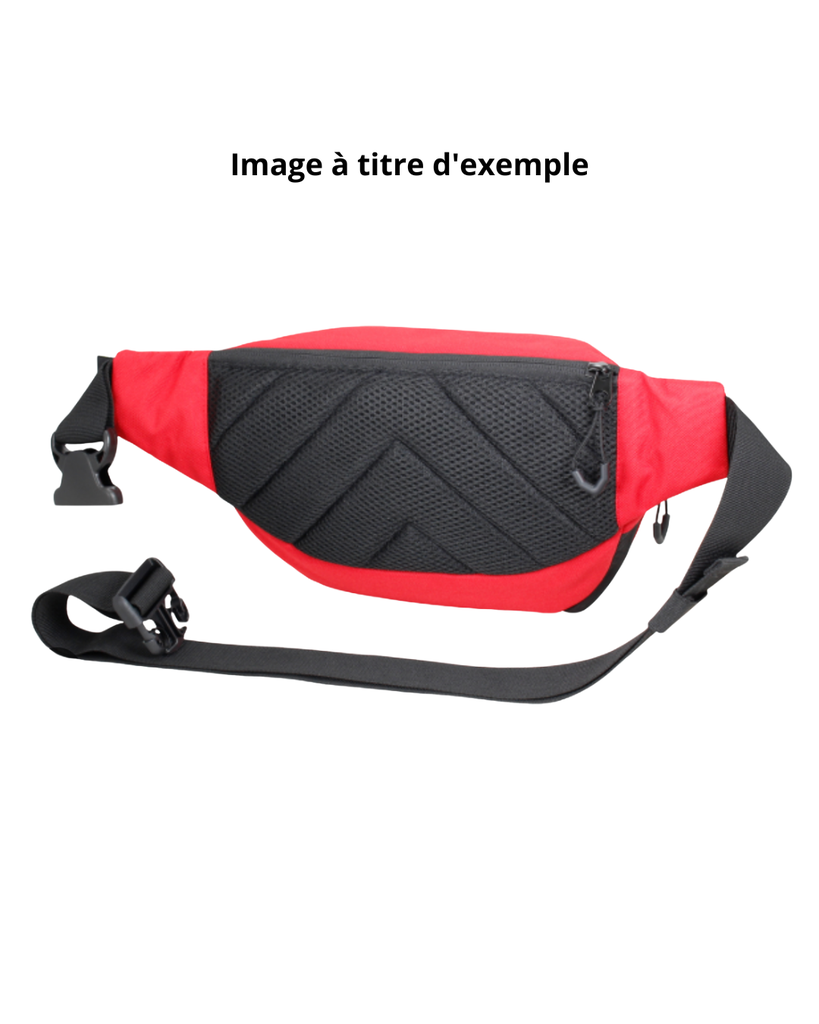 Sac banane abdominal vide, rouge/noir