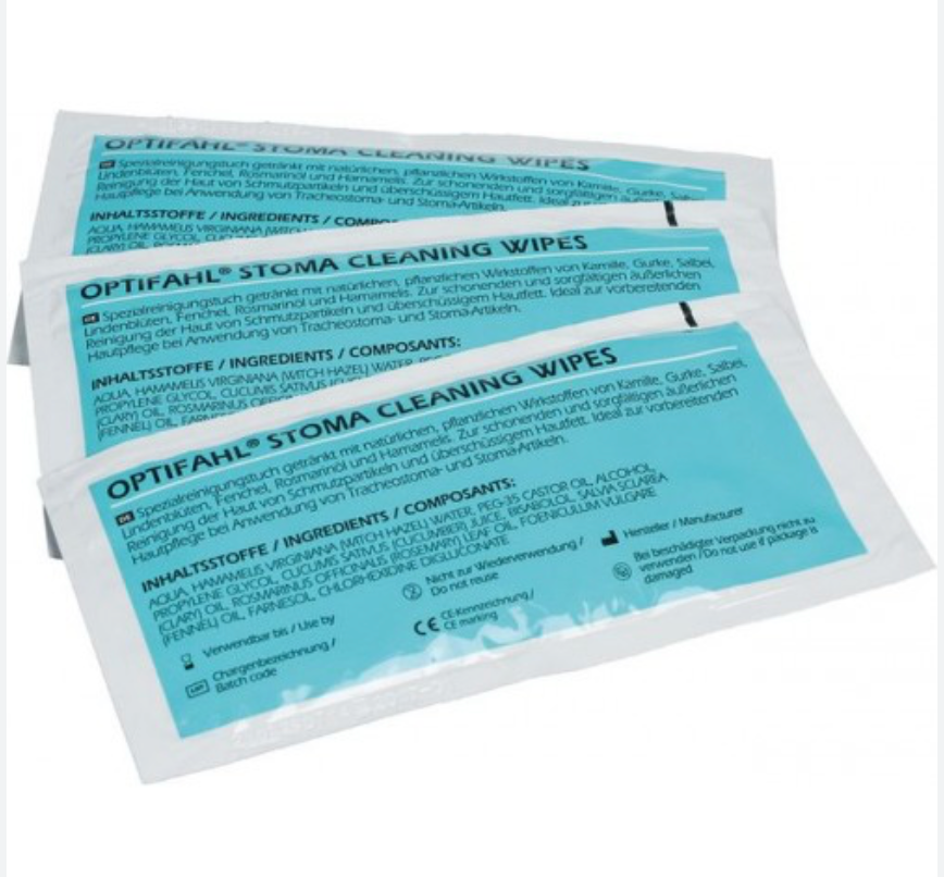 Lingettes de nettoyage tracheostomies et stomies, 30 pcs