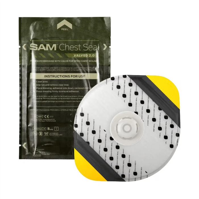 [500782] SAM Chest Seal Valved 2.0 – Avec Valve