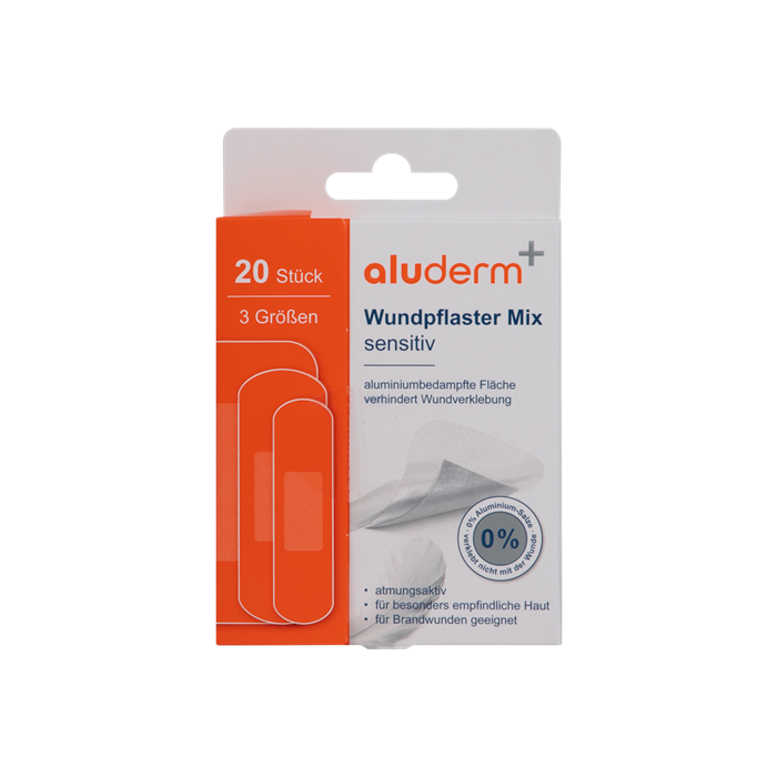 Pansements blancs aluderm+,  20 pièces, 3 tailles