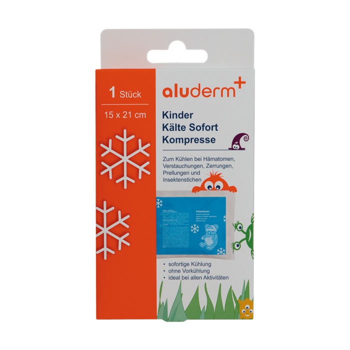 aluderm+ compresse froide instantanée enfant, 15 × 21 cm