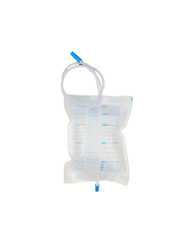 SAC A URINE, 2000 ML 90CM +ROBINET+ANTIREFLUX