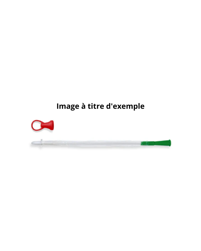 [4500216 BOPM] Cathéter jetable pour femme avec pointe de nélaton fermée sans lubrifiant, CH12, 18 cm