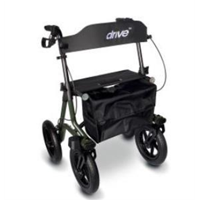 [740500660] Rollator d'extérieur TORRO Outdoor
 _x000D_
(pneus en PU) vert, max. 150 kg, pliable