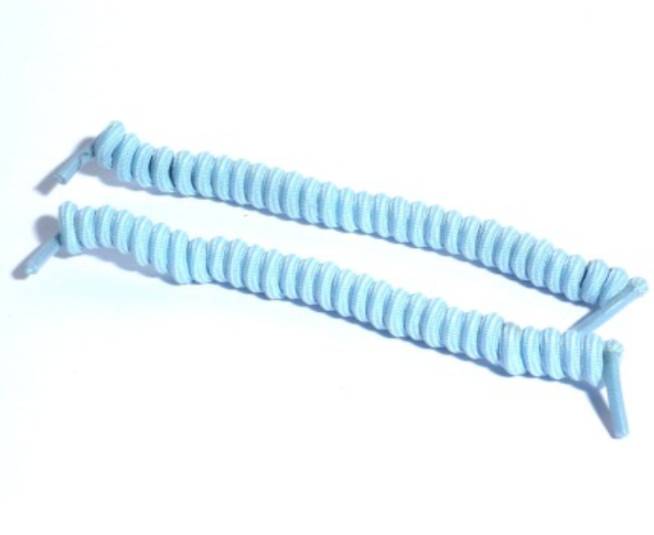 [M15122BL] Lacets élastiques spirale Servocare, 1 paire bleu