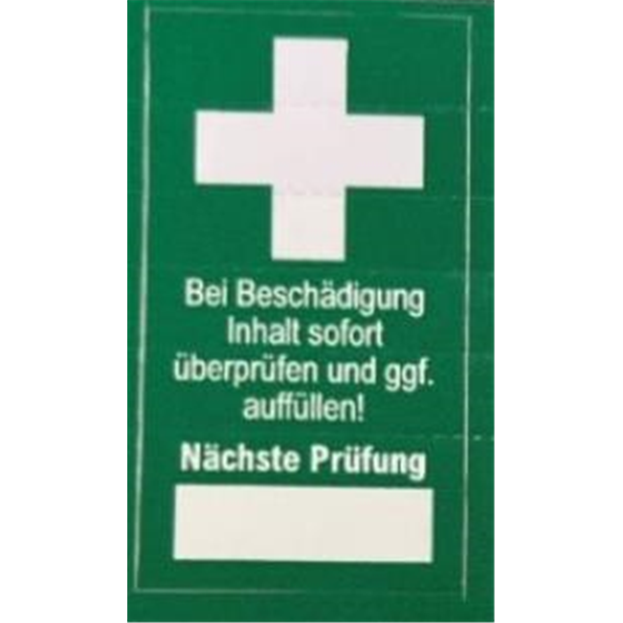 Autocollant pour trousse de premiers secours 25 x 45 mm
