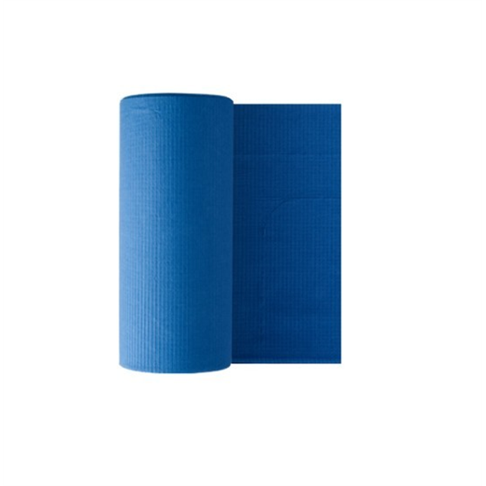 [22010300] Bavoirs pour patients Monoart en plastique/papier - rouleau de 80 pièces bleu, 61 x 53 cm