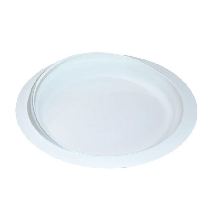 [AD168371] Assiette avec bord relevé et ventouse 24cm - blanc