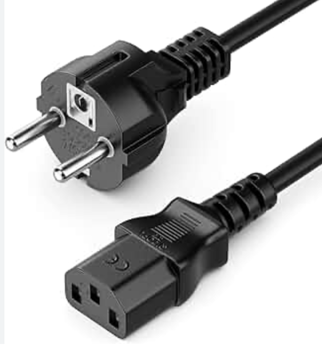 CAVO Alimen 2x0,75 Schuko-IEC C1 3 / 2x0,75 Schuko-IEC C13 câble d’alimentation