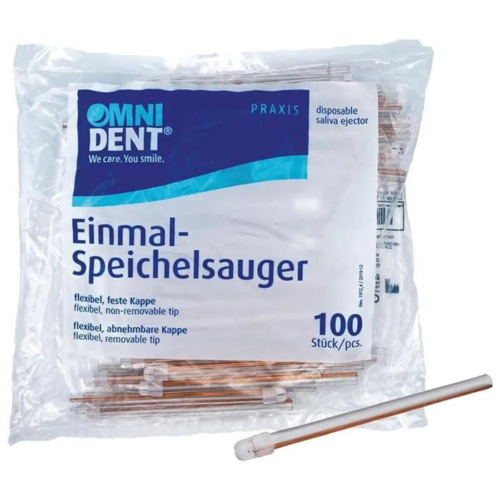 [87421] Omni Aspirateur de salive - Paquet de 100 pièces en vrac Capuchon transparent