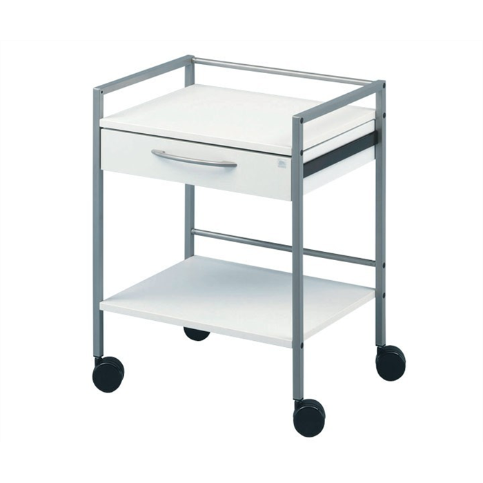 [233.6060.0] Chariot medi-net RAL 9002 - gris blanc, 1 tiroir