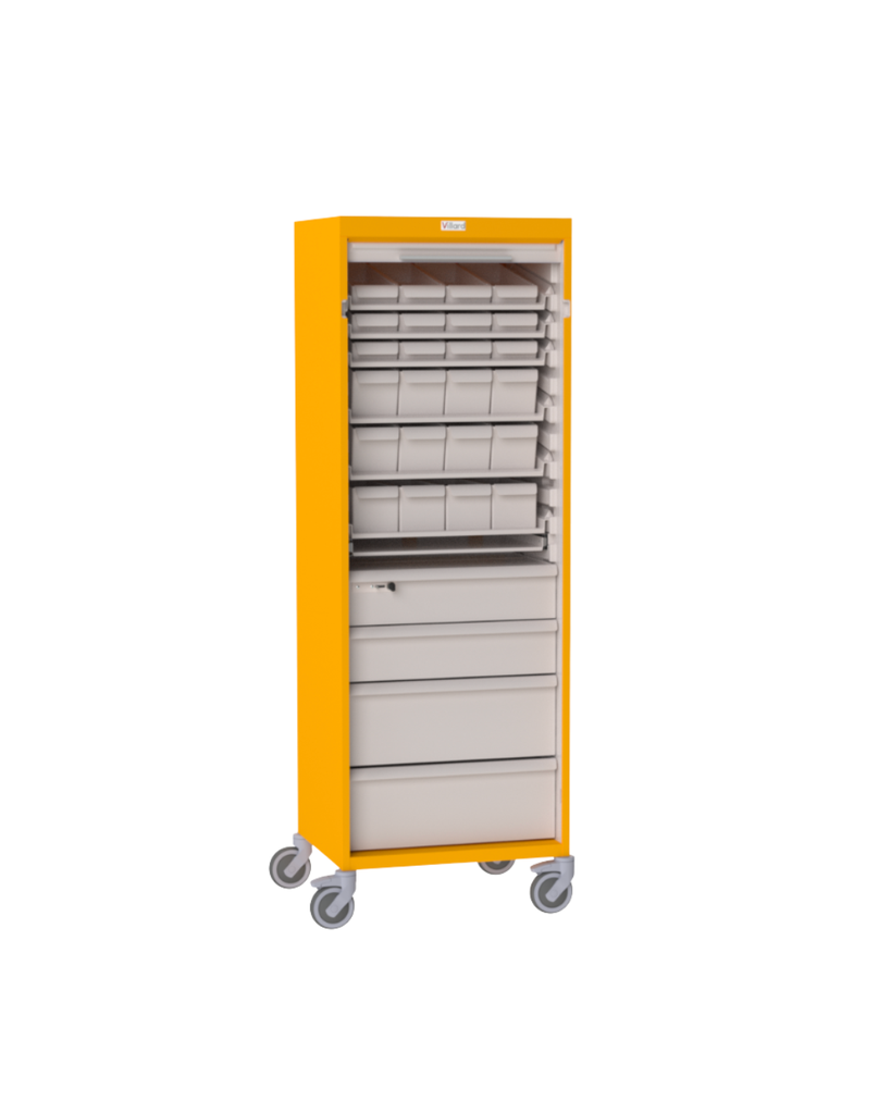 [1007.51L01] ARMOIRE SIMPLE A VOLET SANS VERROUILLAGE - 21 MODULES - LARGEUR 600 - LINGE