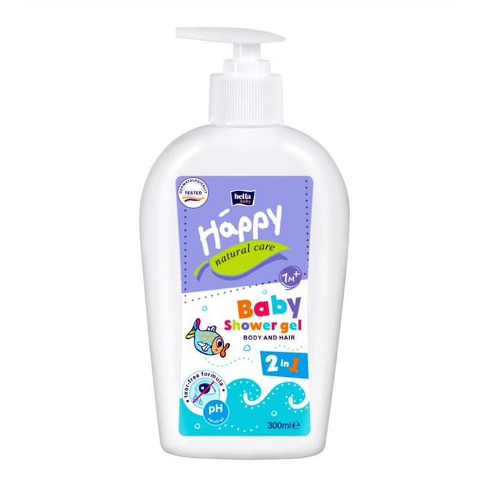 [BB-061-Z300-005] Bella Baby Happy Natural Care Gel lavant pour corps et cheveux, 300 ml