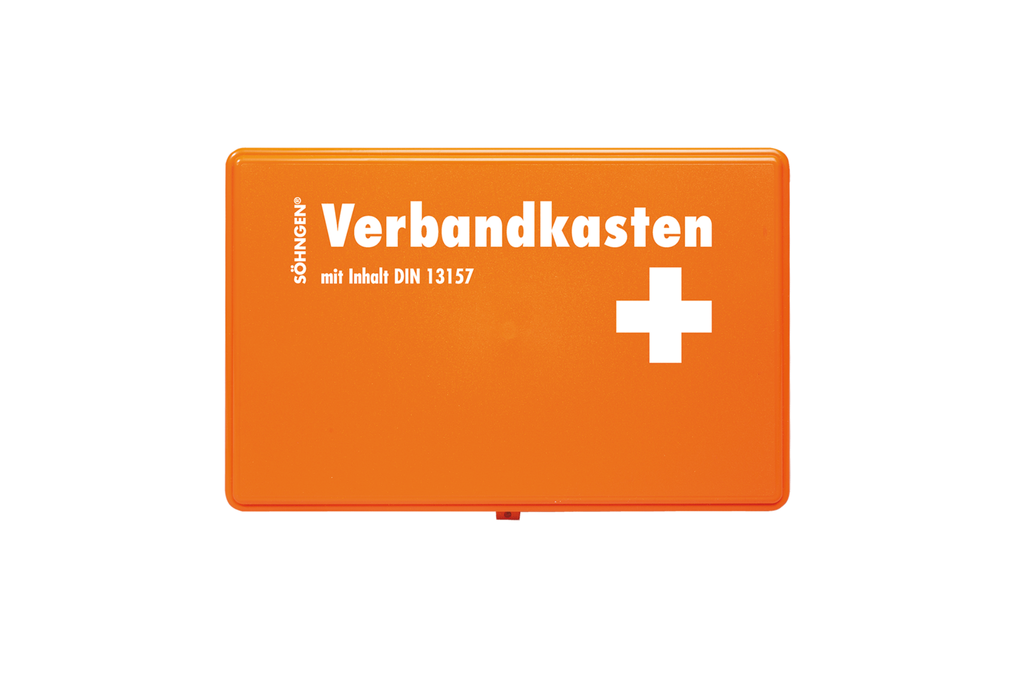 E-H Trousse de premiers secours pour entreprise Kiel, orange, conforme à la norme DIN 13157