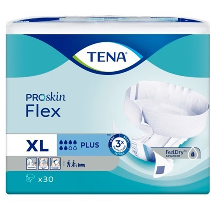 [724950] TENA ProSkin Flex Plus Extra Large, 30 pièces, 105-153 cm