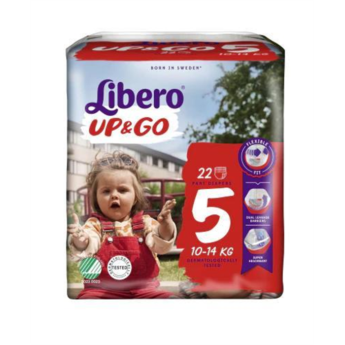 Langes Libero 5 Up & Go 10-14 kg _x000D_
sachet de 20 pièces