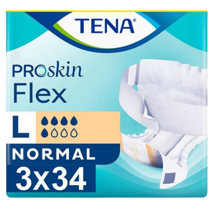[722514] TENA ProSkin Flex Normal Large, 34 pièces
